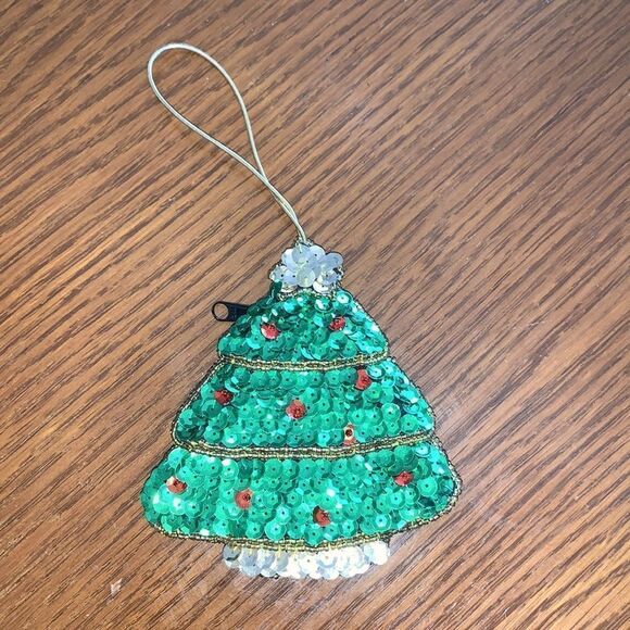 Small spangled Christmas tree bag - Picture 2 of 5